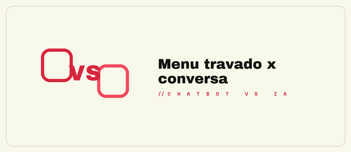 Menu travado x conversa