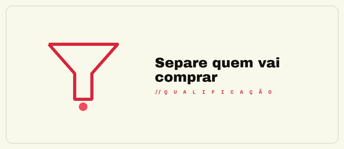 Separe quem vai comprar