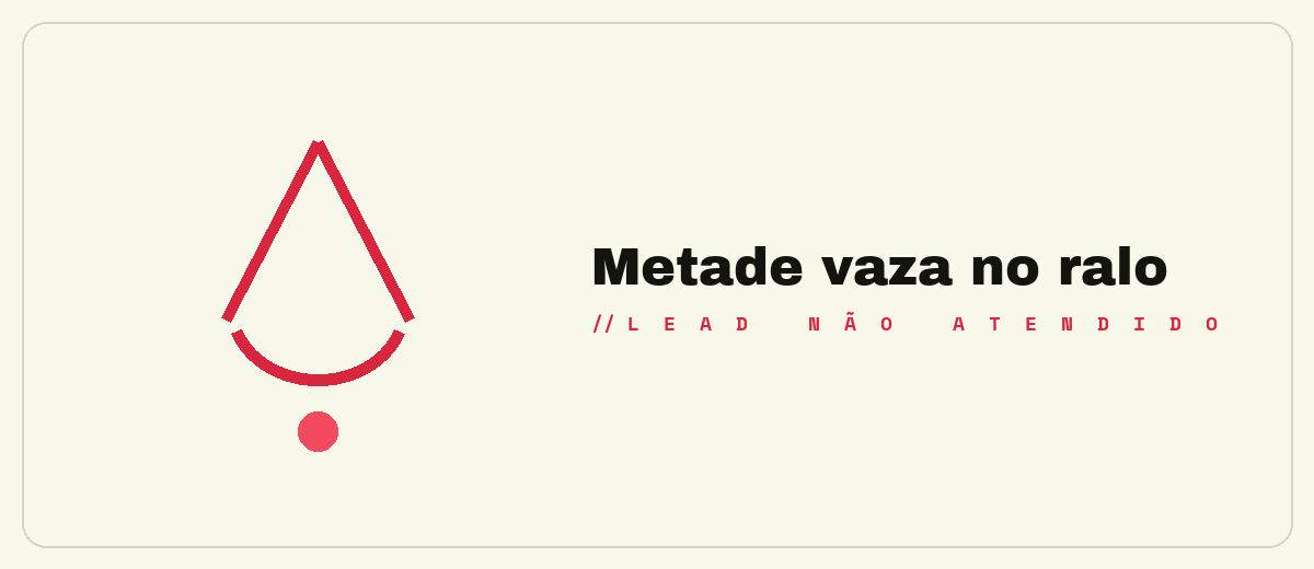 Metade vaza no ralo